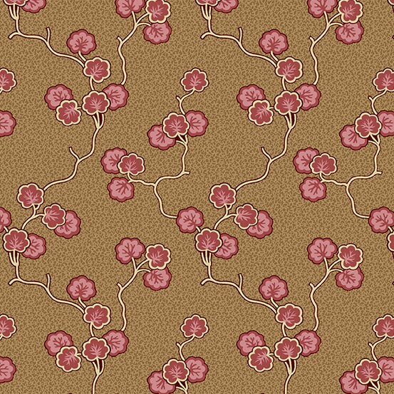 Climbing Vine - Crimson - By the Half Yard - Di Ford Hall for Andover = 9524-NR