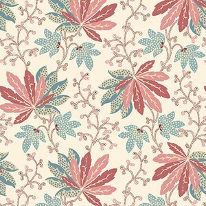 Bannard Hills - By The Half Yard - Fan Floral - Cream - 2938-33 - Michelle Yeo - Henry Glass