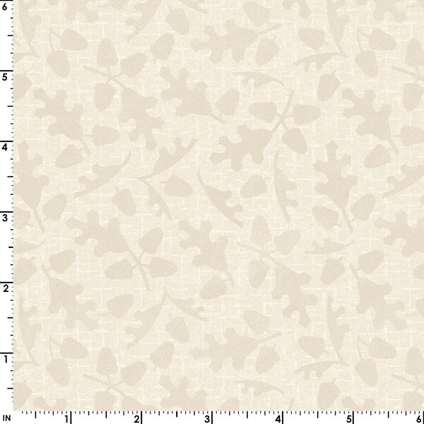 Cream Tonal Leaves Autumn Harvest Flannel - By the Half Yard - Bonnie Sullivan -  #F9956 E