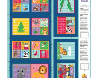 Noah and Friends Soft Book Panel by Liza Lewis for Clothworks