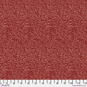 The Cotswold Holiday Collection -Willow Boughs Red - By the Half Yard - The Original Morris & Co. for Free Spirit - PWWM030.Red