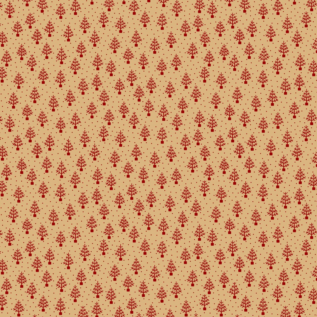 Tan Red Feather Tree by the Half Yard Judie Rothermel for Marcus