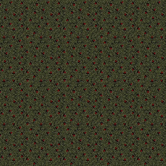 Garland - By the Half Yard - Pam Buda Marcus Fabrics - Tree Farm - R170975D Green