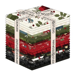 Holly Jolly Woolies Flannel - Build Your Own FQ Bundle - Snowmen - Reindeer -Holly- Snowflakes - Bonnie Sullivan for Maywood Studio