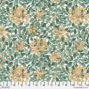 Leicester - Geißblatt - Weiß - Meterware - The Original Morris & Co. für Free Spirit - PWWM057