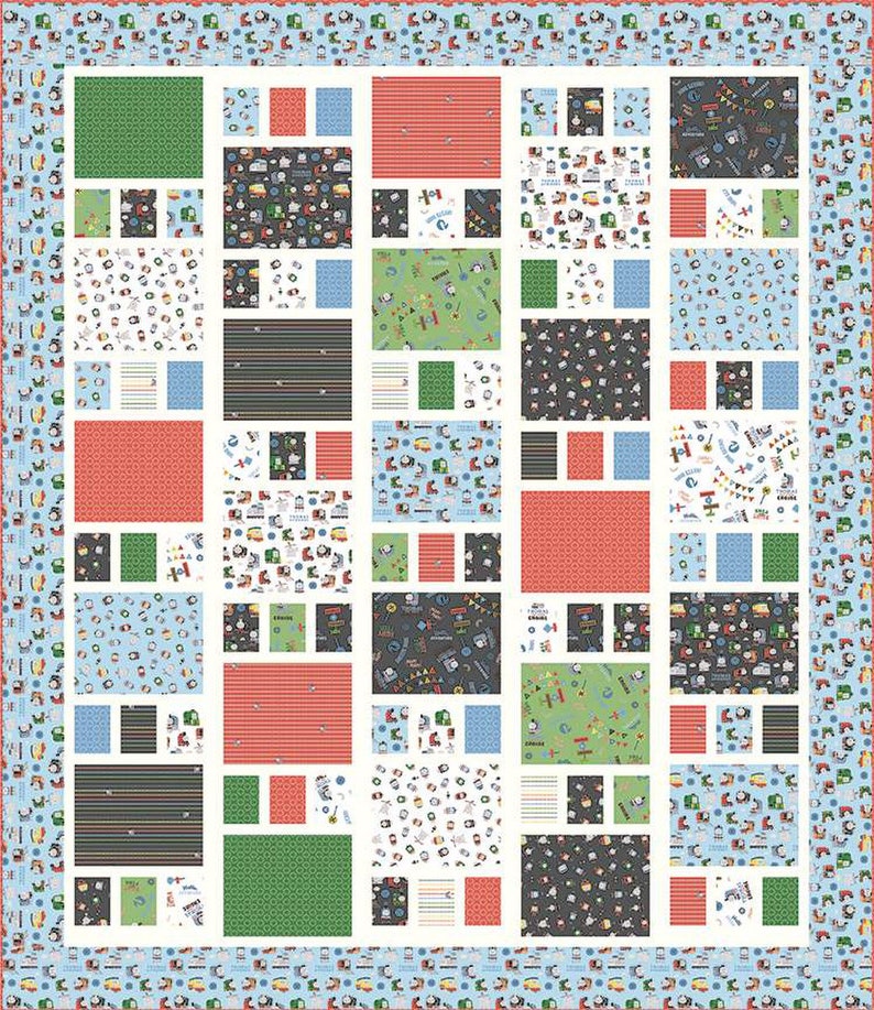 Craftsman Quilt Pattern - 2 Sizes Crib Throw - Fat Quarter Friendly ...