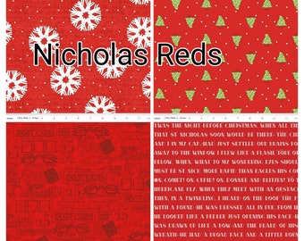 Build Your Own FQ Bundle - Nicholas Reds -  J. Wecker Frisch - Riley Blake Designs - Red Fabrics from the Nicholas Collection