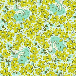 Besties - Chubby Cheeks Clover - By the Half Yard - Tula Pink Free Spirit Fabrics - PWTP218.Clover