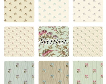 Sienna Build Your Own FQ Bundle -Nesting Birds - Berry Sprig - Lattice Posy - Max and Louise - Andover Fabrics