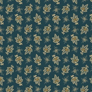 Falling Fleur Blue - By the Half Yard - Jo Morton Andover Fabrics - Carolina Collection - A5313B