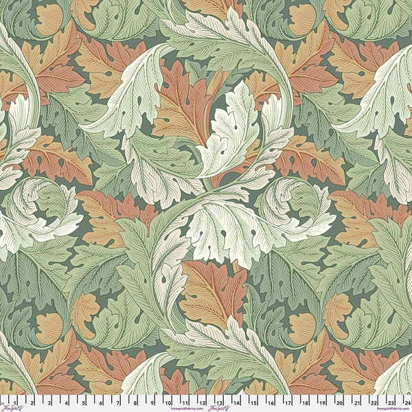 Leicester - Large Acanthus - Multi - By the Half Yard - The Original Morris & Co. for Free Spirit - PWWM083