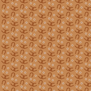 Wild Rose - Horseshoes Sienna - By the Half Yard  - Riley Blake Designs - 14045 - Sienna