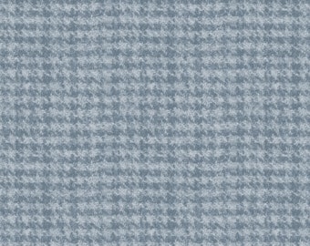 Woolies Flannel Houndstooth by Bonnie Sullivan #F18503 B Light Blue - By the Half Yard