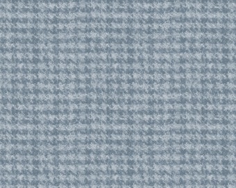 Woolies Flannel Houndstooth by Bonnie Sullivan #F18503 B Light Blue - By the Half Yard