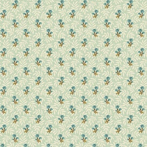 Sienna - Floral Stripe - Teal -  By the Half Yard - Max and Louise for Andover Fabrics - 693 - T
