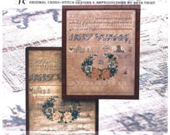 The HF 1837 Sampler Cross Stitch Pattern - Beth Twist - Heartstring Samplery -  A Reproduction Antique Sampler