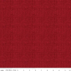 End of Bolt - Flanelle écossaise rouge ton sur ton - 46" L x 43" W - Collection Woollen Flannel - Stacy West pour Riley Blake Designs F10640