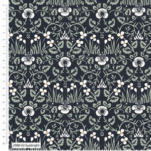 William Morris Nature&#39;s Dream - Eyebright Organic Cotton - Blue White - By the Half Yard - Victoria and Albert Museum Collection