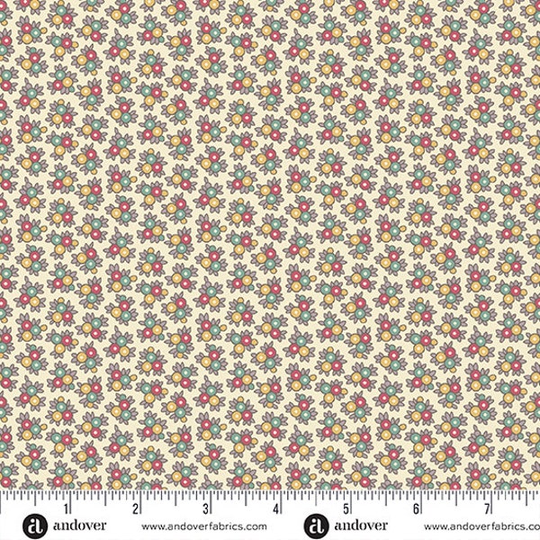 Fernshaw - Justin - Cream - By the Half Yard - Max and Louise for Andover Fabrics - 1029 - L