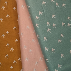 Swallows - Emma by Citrus and Mint for Riley Blake Designs - C12217-PINK - MINT - HONEY
