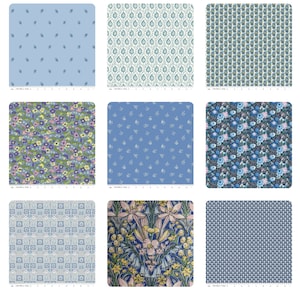 Liberty Blues - Build Your Own Fat Quarter Bundle - A Variety of Blue Liberty of London Prints from Riley Blake Designs