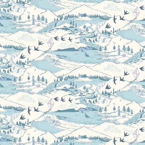 Postkarte aus den Highlands - Highlands und Inseln - Liberty Lasenby Cotton - By the Half Yard