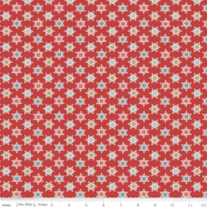 LIberty Ein Waldweihnachten - Waldstern-Rot - Riley Blake Designs - Durch den halben Hof