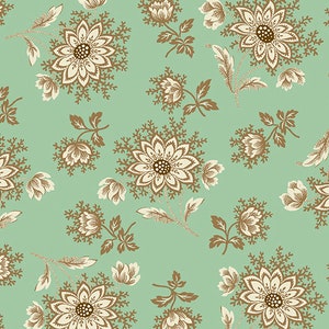 Sienna - Jody - Mint - By the Half Yard - Max and Louise for Andover Fabrics - 688 - G