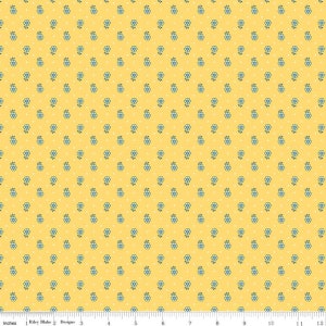 Kingly Sprig - A - Yellow - By the Half Yard - The Emporium Collection 2 by Liberty Fabrics for Riley Blake Designs