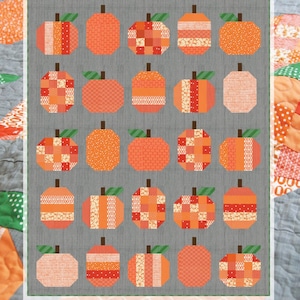 Pumpor Quiltmönster - 58" x 72" - Cluck Cluck Sew - Nybörjarvänligt och Fat Quarter-vänligt