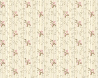 Sienna - Berry Sprig - Light Rose -  By the Half Yard - Max and Louise for Andover Fabrics - 692 - LE