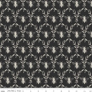 Honey Bee- Black - By the Half Yard -  My Mind&#39;s Eye for Riley Blake Designs - C11705