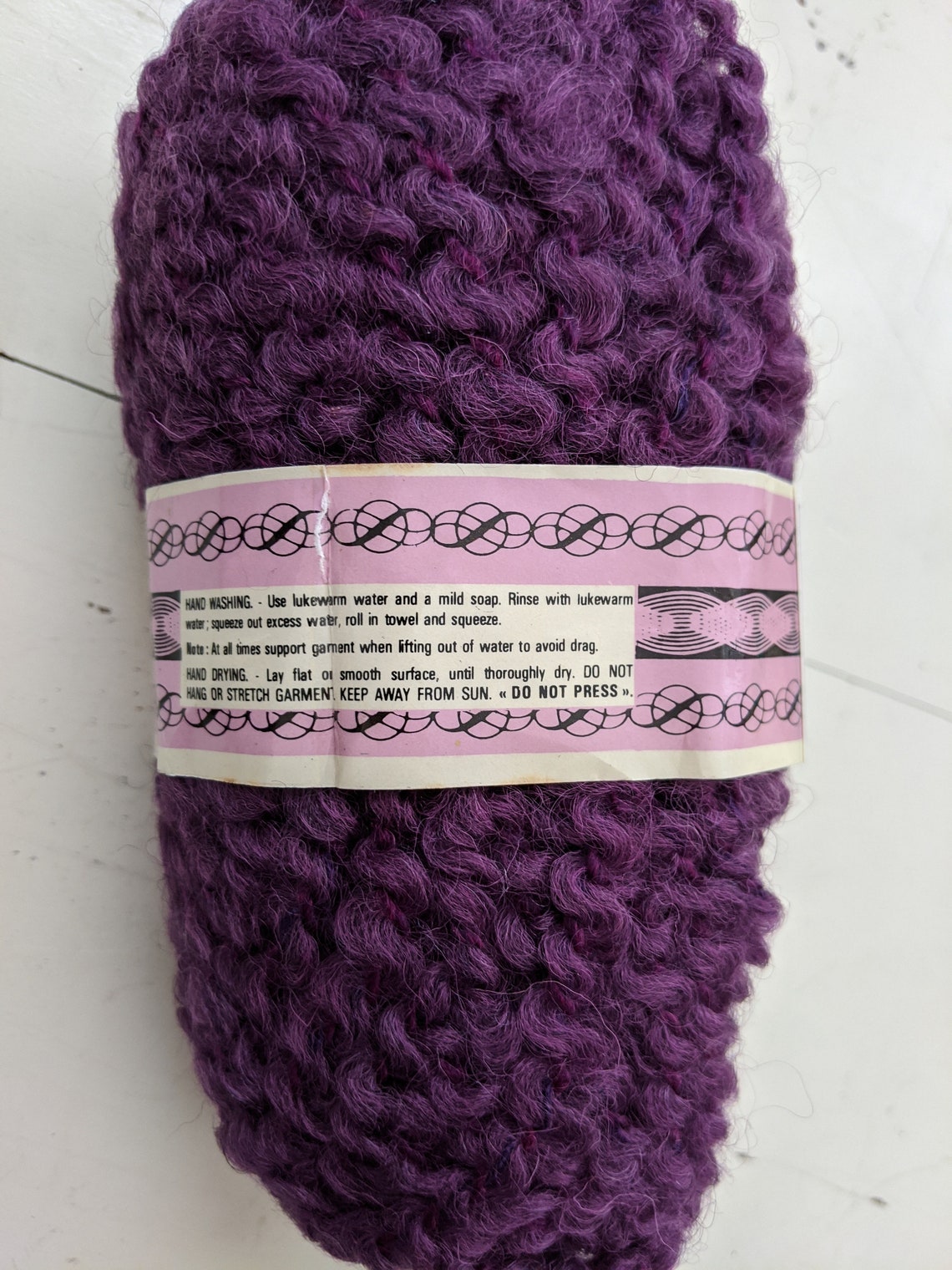 Vintage Unger Olympia Wool/acrylic Yarn Eggplant Color Etsy