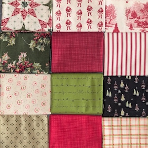 Christmas Stash Builders -  Build Your Own FQ  Bundle - Red, Green and Cream