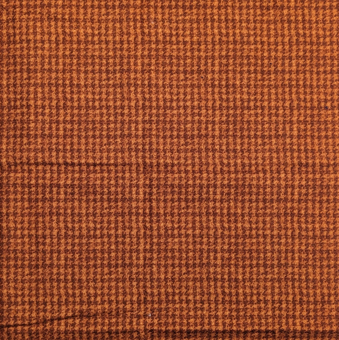 Woolies Flannel Houndstooth by Bonnie Sullivan F18503 Dark Orange - Etsy