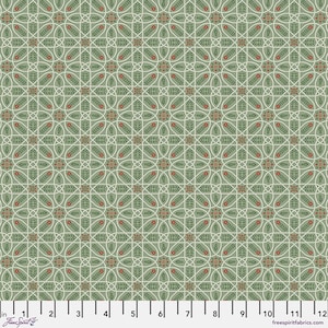 The Cotswold Holiday Collection -Mini Brophy Trellis Sage - By the Half Yard - The Original Morris & Co. for Free Spirit - PWWM094.Sage