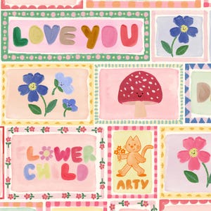 Patchwork Sunshine - Patchwork Collection by Wee Blue Bell - Lewis and Irene - Pink