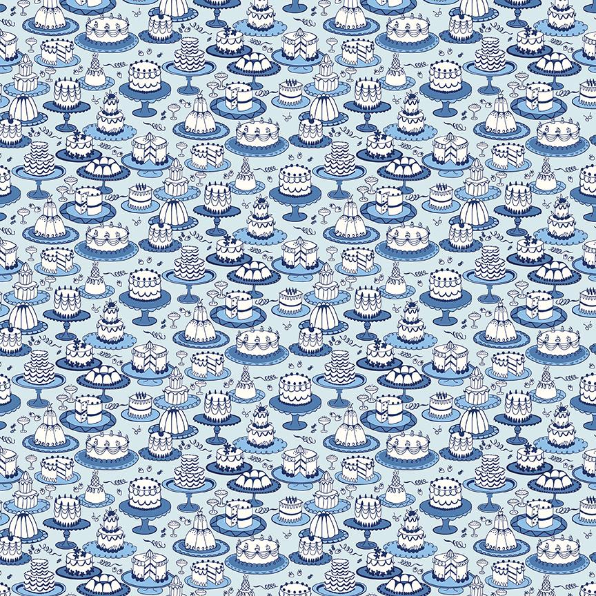 Afternoon Tea×LIBERTY/ Flower pattern OP Afternoon Tea A- Liberty Garden Party Blue China - Liberty Fabrics