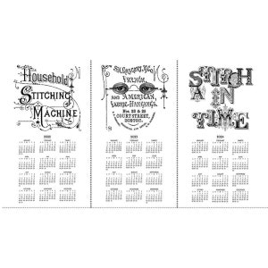 Best of She Who Sews Three Year Calendar Canvas - PD11335 - PANEL - 24&quot; x 43&quot; Quilts - Totes - Baby - Wedding - Save the Date
