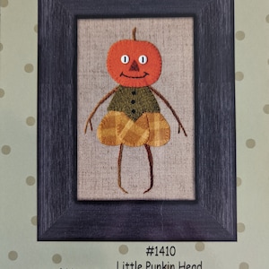 Little Punkin Head by Bonnie Sullivan - An Itty Bitty Pattern for Applique and Embroidery