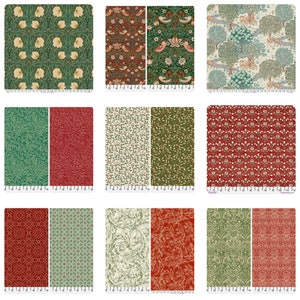 The Cotswold Collections - Build Your Own FQ Bundle -  Free Spirit - Holiday Prints - William Morris Designs