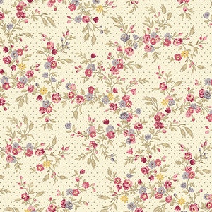 Sienna - Trailing Flowers - Sunshine- By the Half Yard - Max and Louise for Andover Fabrics - 689 - Y