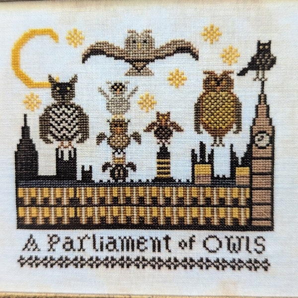 A Parliament of Owls -  Cross Stitch Pattern by Kathy Barrick