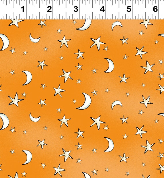 Halloween Parade Moon and Stars in Orange Halloween Parade Moon and Stars in Orange