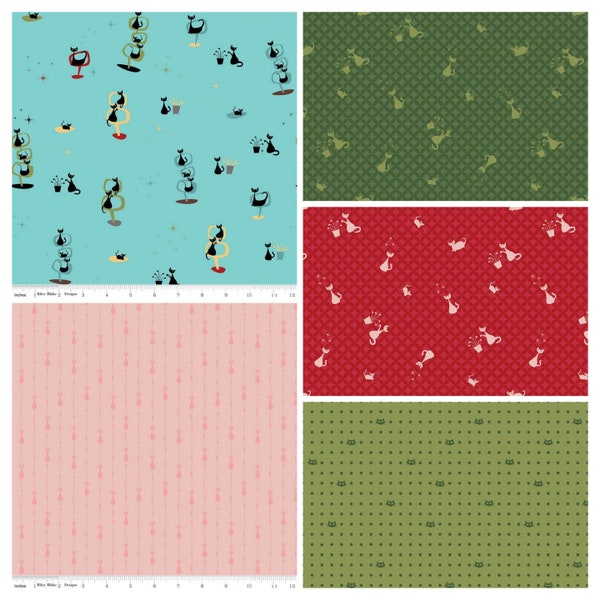 Mod Meow Build Your Own FQ  Bundle - Teal, Olive, Green, Red, and Pink