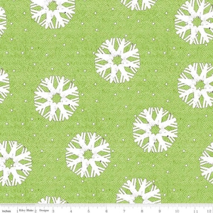 Nicholas  - Snowflake Dots Green  - J. Wecker Frisch - Riley Blake Designs - C12337- BTHY