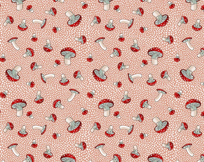 Enchanted Forest - Toadstool - Pink - by the Half Yard - Cori Dantani ...
