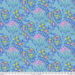Artichoke Blue - Kaffe Fassett x The Original Morris & Co. - By the Half Yard - PWKW001.Blue