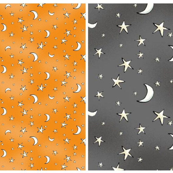 Halloween Parade Moon and Stars in Orange Halloween Parade Moon and Stars in Orange