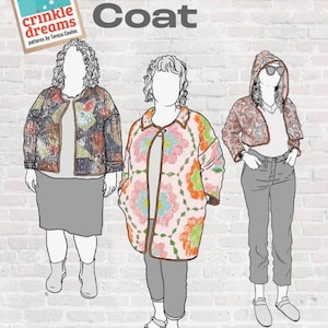 El abrigo elemental - Crinkle Dreams de Teresa Coates - Incluye los tamaños 4/6 a 20/22 - Apto para principiantes